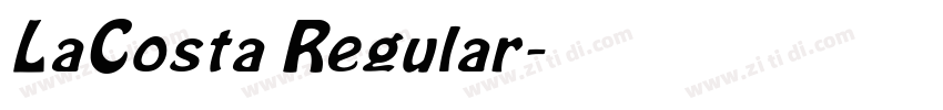 LaCosta Regular字体转换